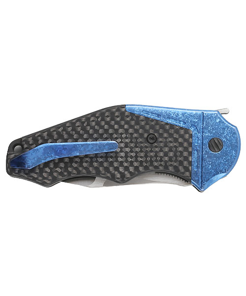GTC Cabot - Carbon Fiber, Crystallized Blue Titanium Accent, S90V Blade - Image 3