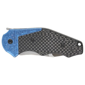 Alternative view of GTC Cabot - Carbon Fiber, Crystallized Blue Titanium Accent, S90V Blade