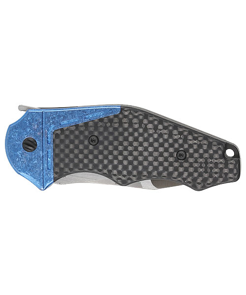 GTC Cabot - Carbon Fiber, Crystallized Blue Titanium Accent, S90V Blade - Image 2